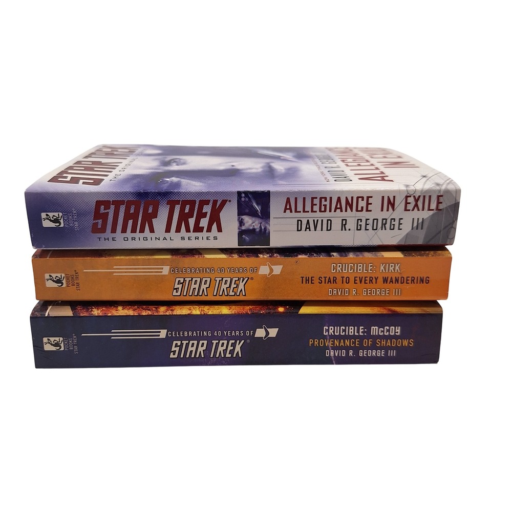 Star Trek TOS Book Lot Allegiance in Exile Crucible Kirk McCoy David R George 3